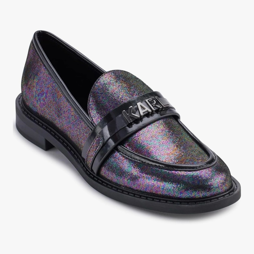NWOB KARL LAGERFELD Iridescent Loafers
